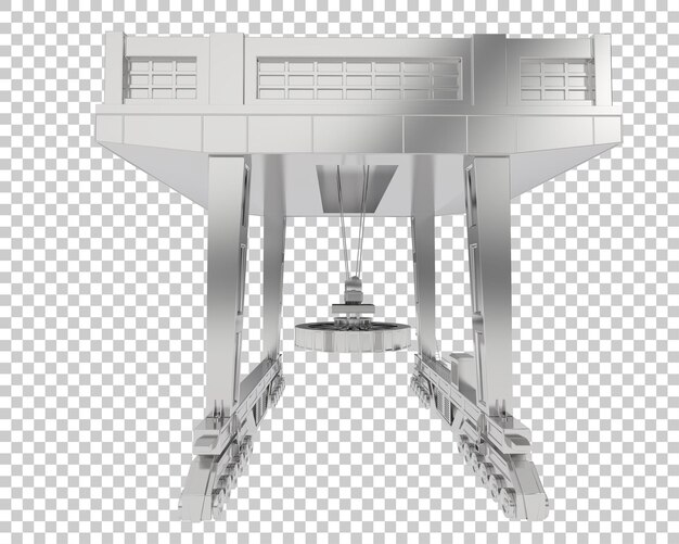 Ilustração de renderização 3D de guindaste isolado em fundo transparente