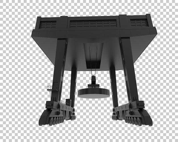 Ilustração de renderização 3D de guindaste isolado em fundo transparente