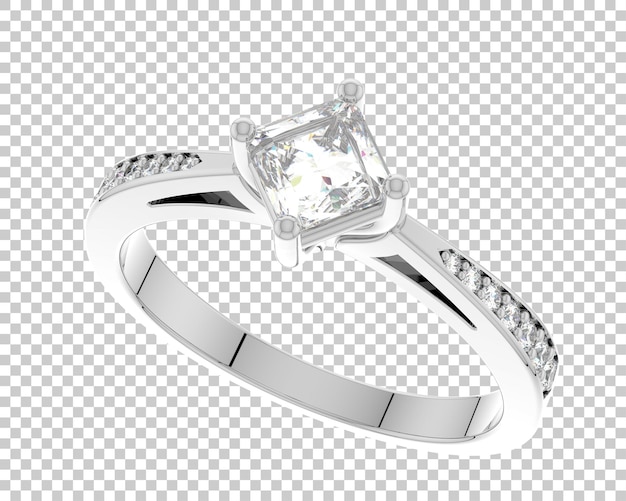 Ilustração de renderização 3d de jóias isoladas no fundo
