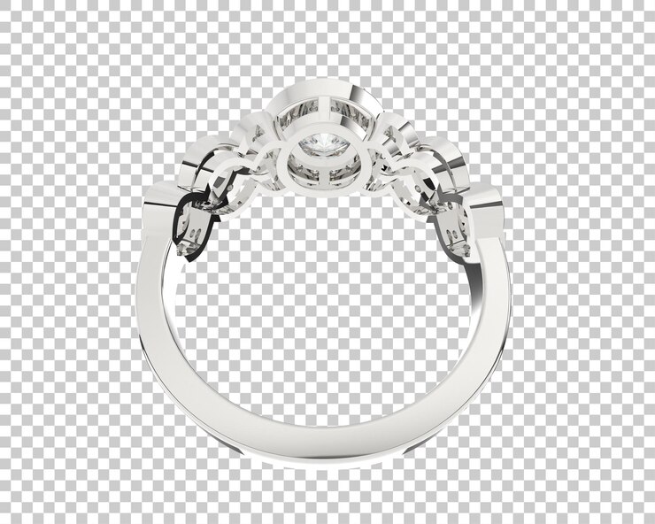 PSD ilustração de renderização 3d de jóias isoladas no fundo