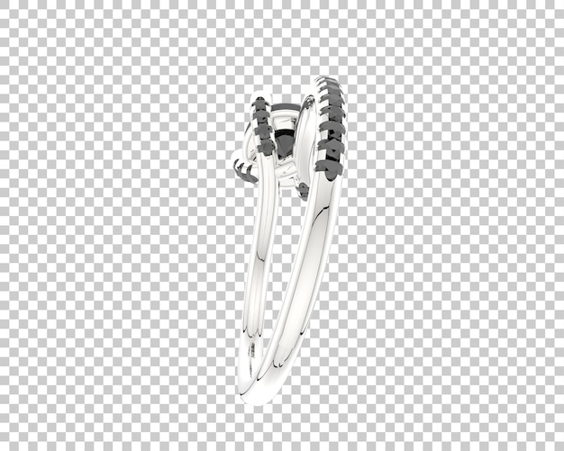 Ilustração de renderização 3D de jóias isoladas no fundo