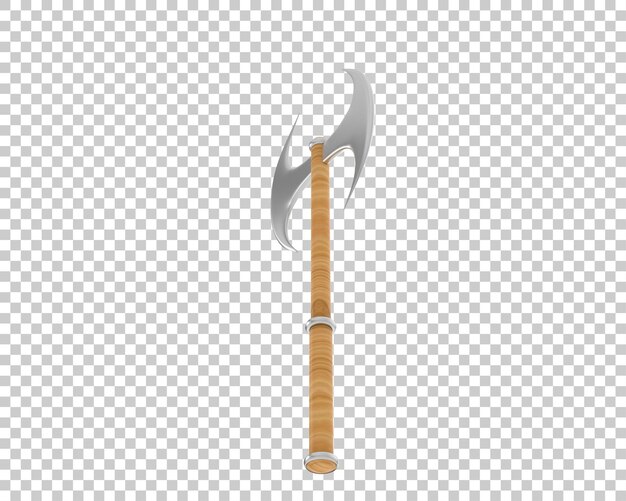 Ilustração de renderização 3D de machado isolado no fundo