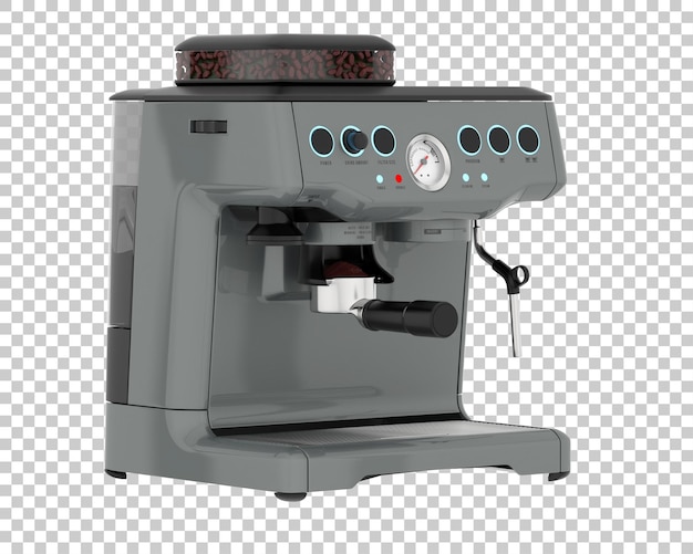Ilustração de renderização 3D de máquina de café isolada em fundo transparente