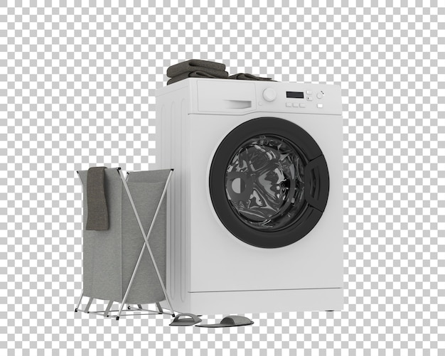 Ilustração de renderização 3D de máquina de lavar isolada no fundo