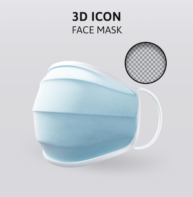 Ilustração de renderização 3d de máscara facial