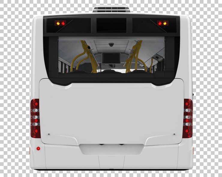 PSD ilustração de renderização 3d de ônibus da cidade em fundo transparente