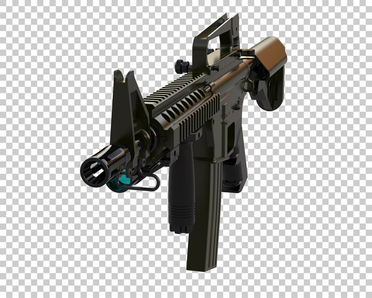 PSD ilustração de renderização 3d de riffle isolado no fundo
