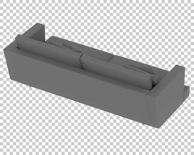 Ilustração de renderização 3D de sofá isolado em fundo transparente