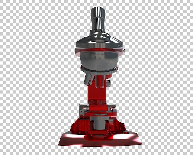 PSD ilustração de renderização 3d de um microscópio isolado no fundo