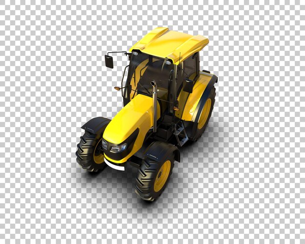 PSD ilustração de renderização 3d de um tractor isolado no fundo