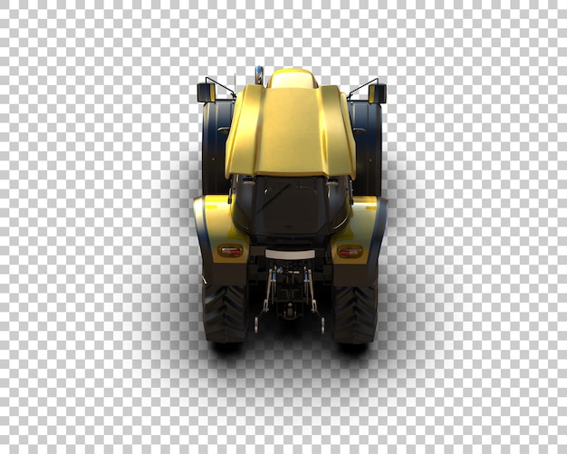 Ilustração de renderização 3d de um tractor isolado no fundo