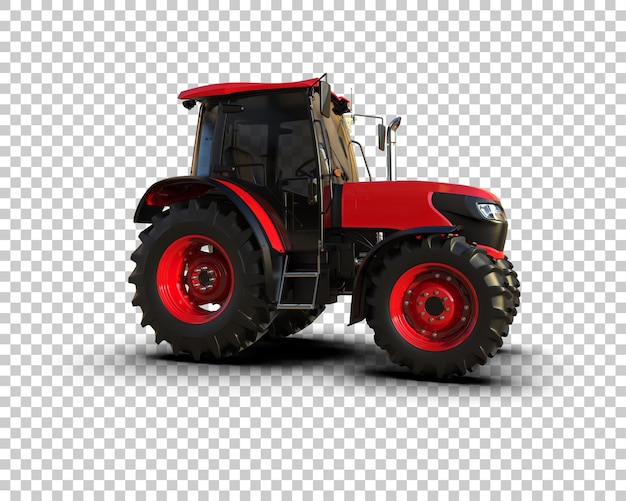 Ilustração de renderização 3d de um tractor isolado no fundo