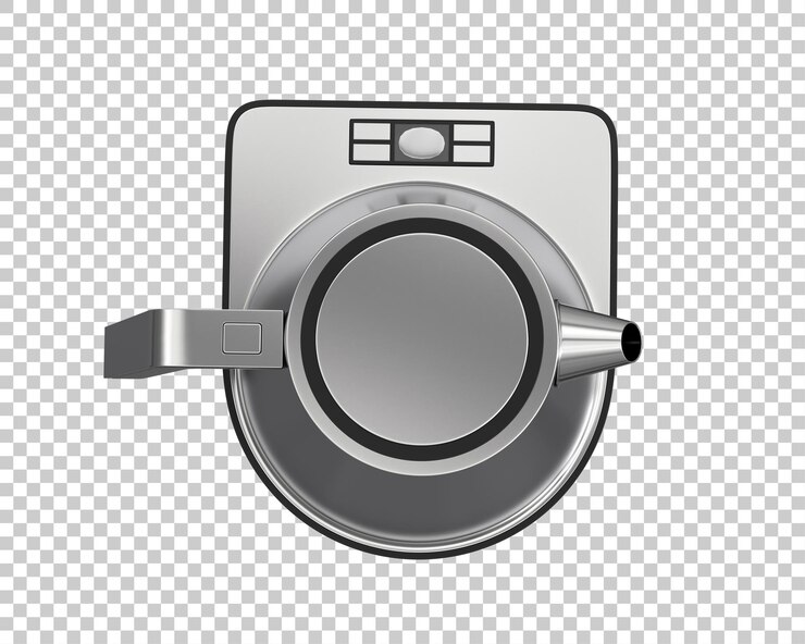 PSD ilustração de renderização 3d de uma chaleira isolada em fundo transparente