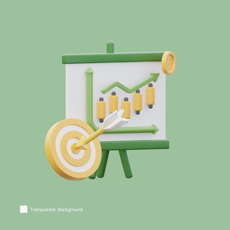 PSD ilustração de renderização 3d do ícone bitcoin graph