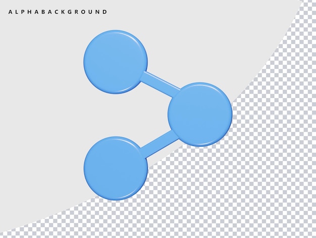 Ilustração de renderização 3d do ícone de cisalhamento