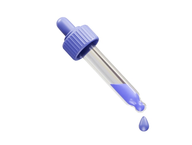 Ilustração de renderização 3D do ícone de gota