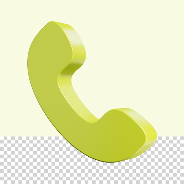 Ilustração de renderização 3d do ícone de telefone