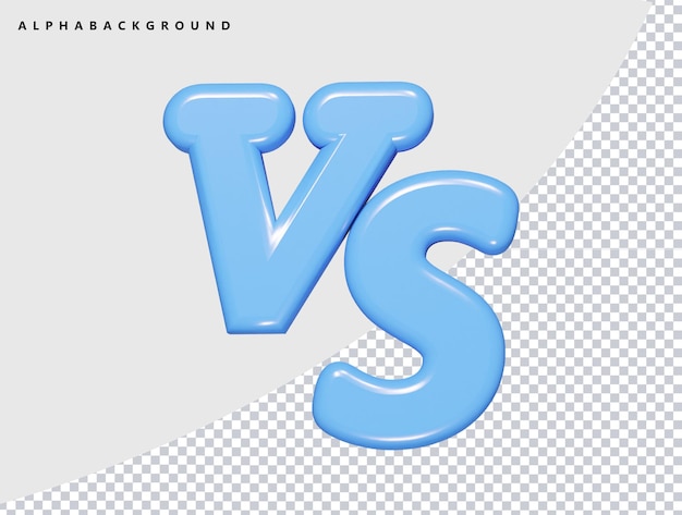 PSD ilustração de renderização 3d do ícone vs