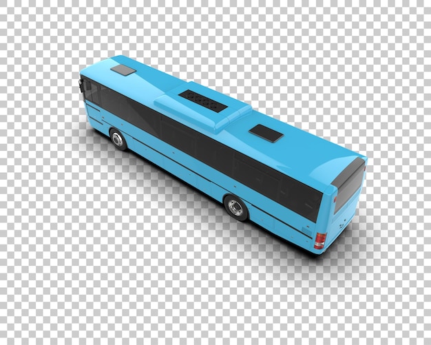 Ilustração de renderização 3D realista de ônibus isolado no fundo