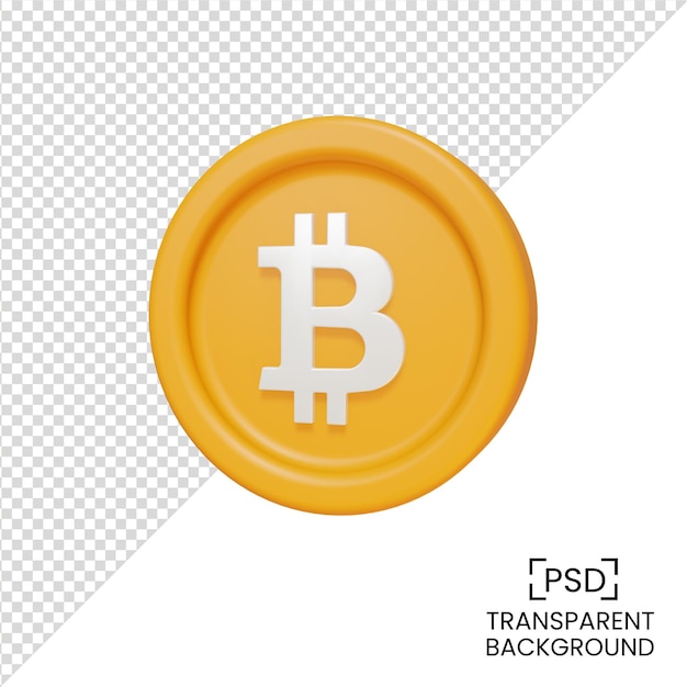 Ilustração de renderização Crypto Bitcoin 3d