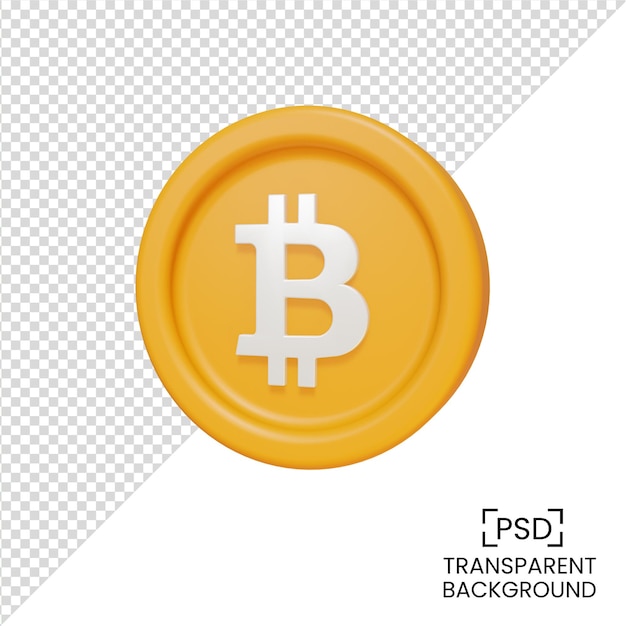 Ilustração de renderização crypto bitcoin 3d