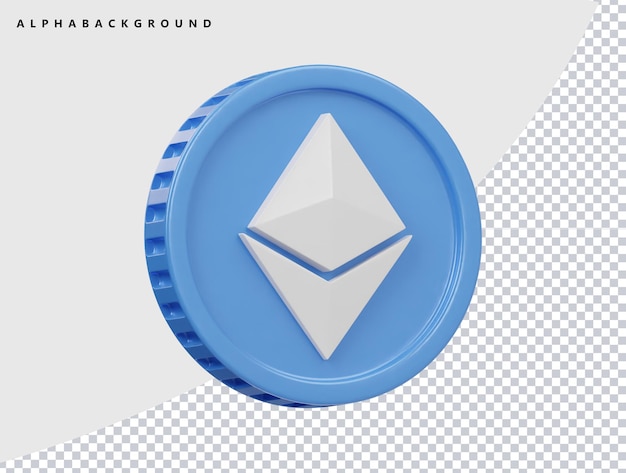 Ilustração de renderização em 3D do ícone do Ethirium