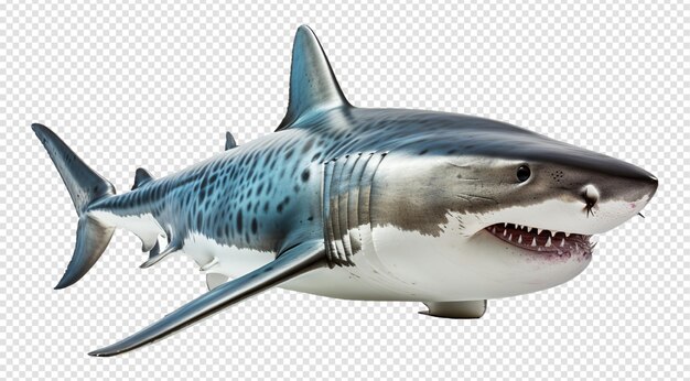 PSD ilustração de retrato de tubarão