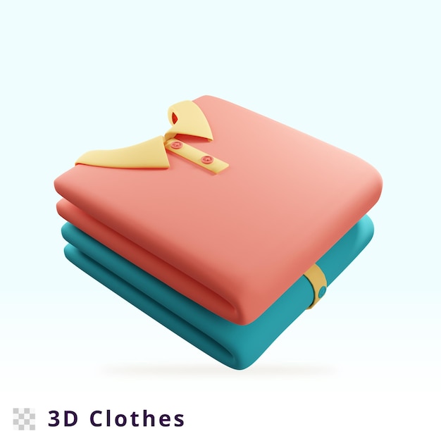 Ilustração de roupas de renderização em 3D