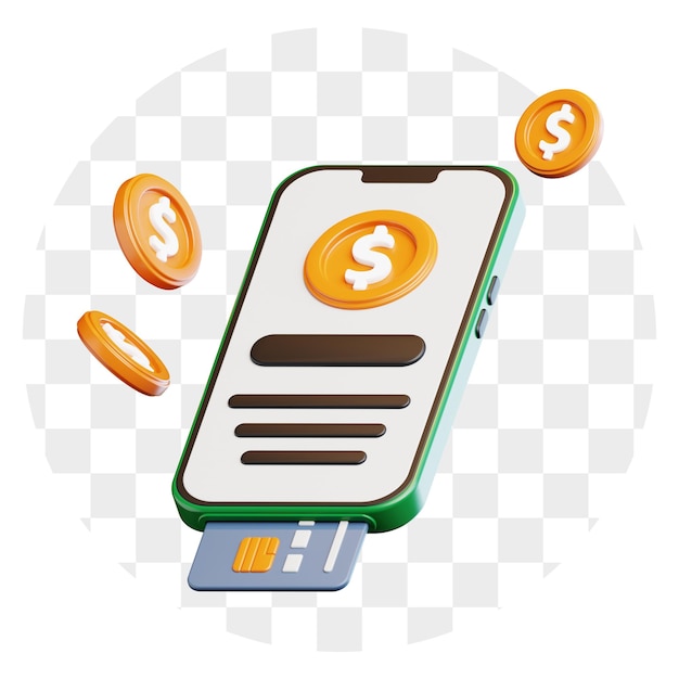 Ilustração de serviços bancários móveis e pagamentos on-line