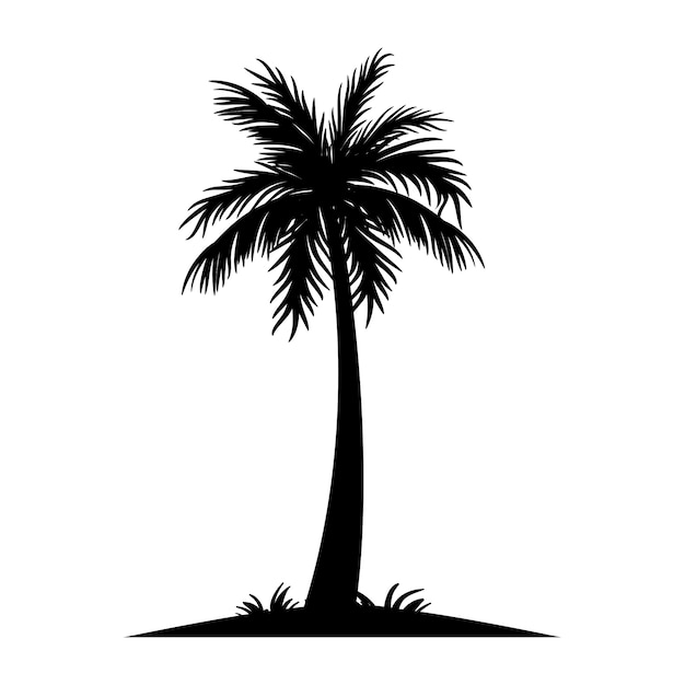 PSD ilustração de silhuetas de palmeiras