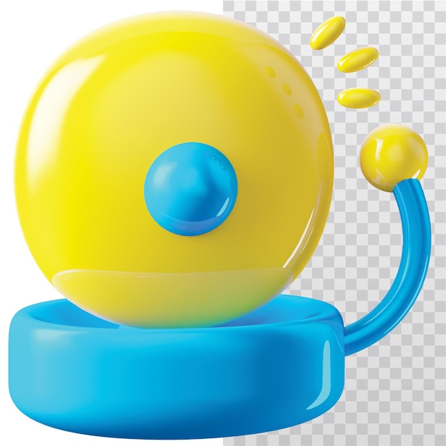 Ilustração de sinos de anel de ícone 3D