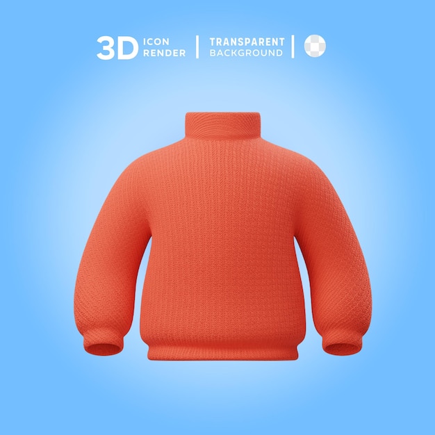 PSD ilustração de suéter de ícone 3d