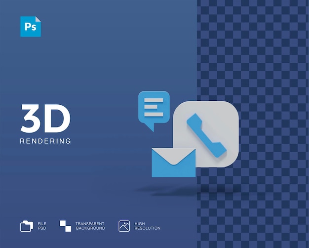 Ilustração de tecnologia de comunicação 3d