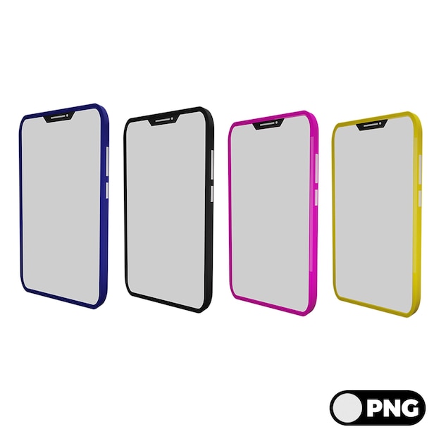 PSD ilustração de telefone 3d