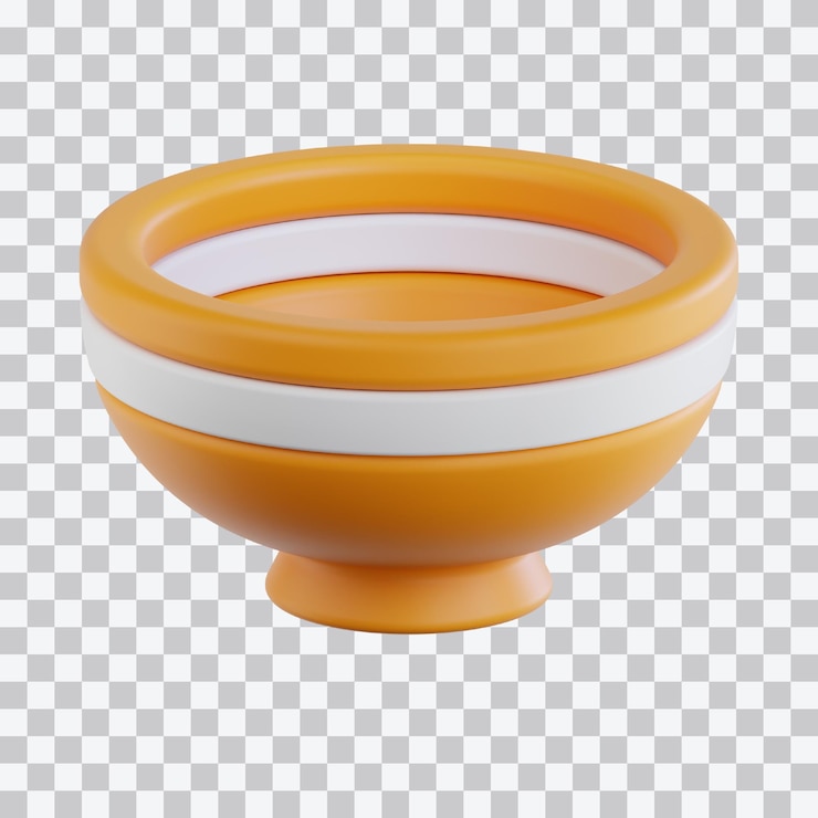PSD ilustração de tigela 3d