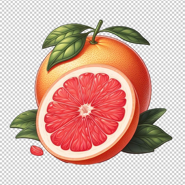 PSD ilustração de toranja saudável png