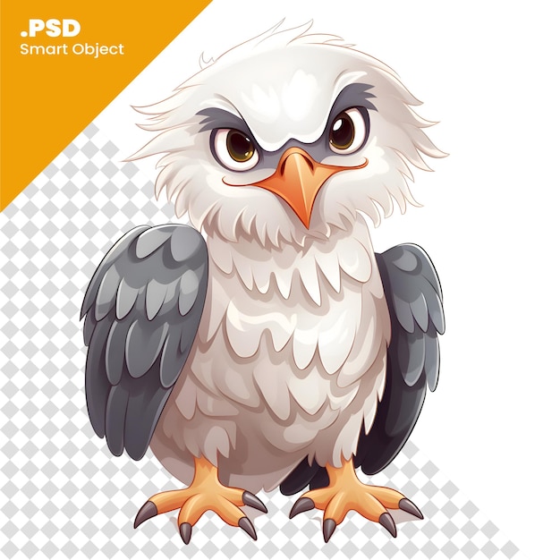 PSD ilustração de uma águia em um fundo branco modelo de ilustração psd vetorial