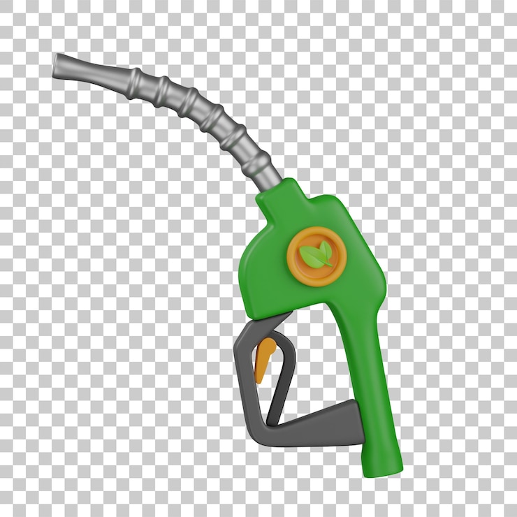 PSD ilustração de uma bomba de combustível ecológica em 3d