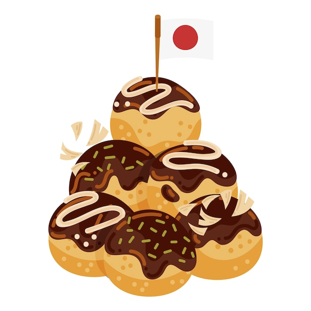 Ilustração de uma deliciosa comida japonesa