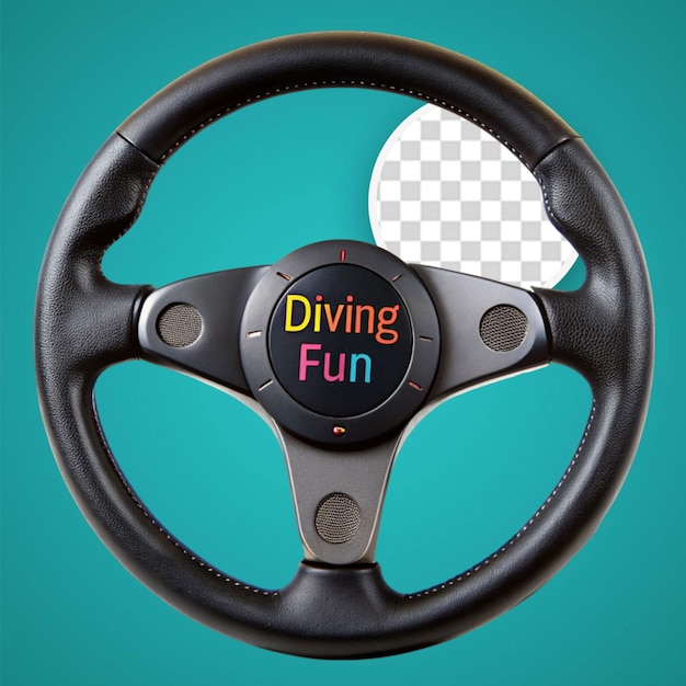 PSD ilustração de volante de carro ícone 3d realista