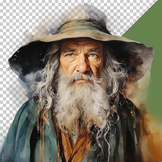 PSD ilustração de wiseman png