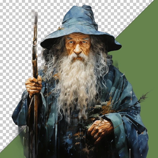 PSD ilustração de wiseman png