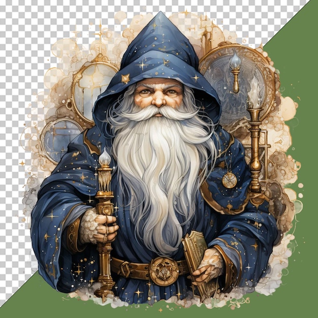 PSD ilustração de wiseman png.