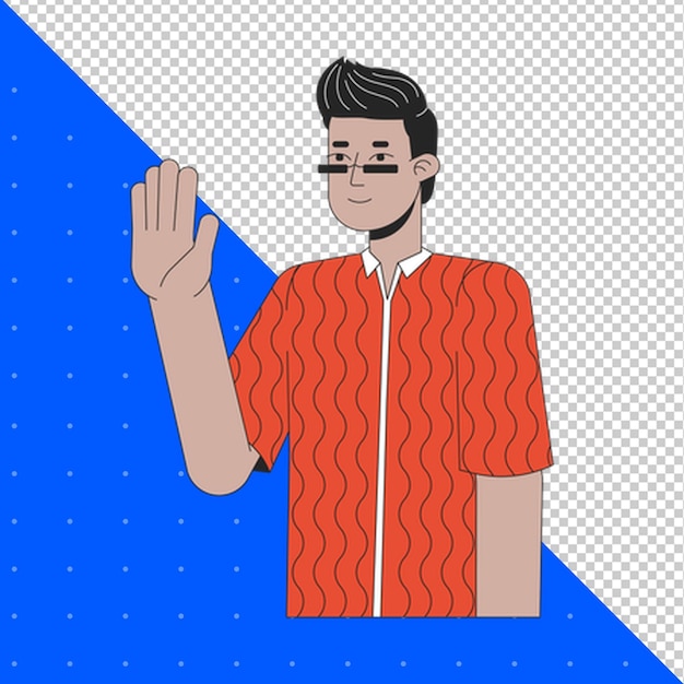 Ilustração desenhada à mão Vector plano de Humano para Avatares e Projetos de Perfil PNG Transparente BG