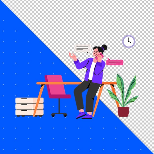Ilustração desenhada à mão vetor plano PNG fundo transparente