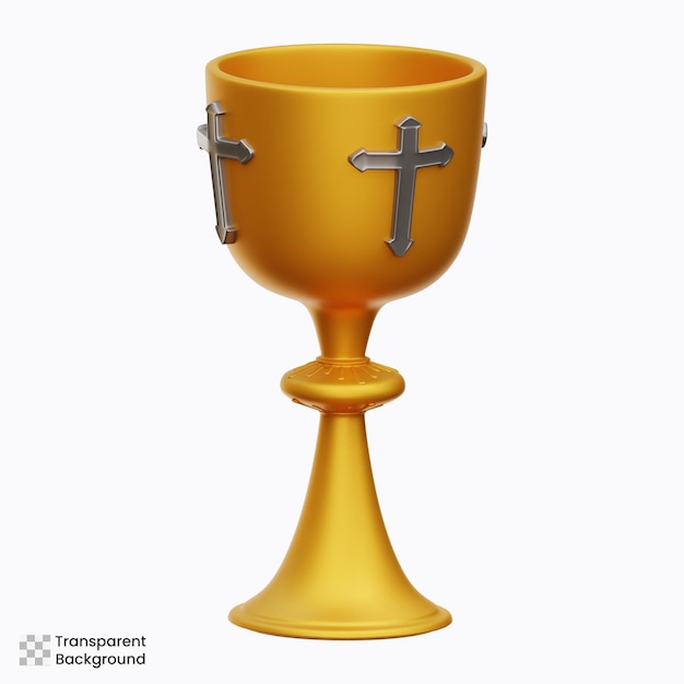 Ilustração do Cálice Santo 3D
