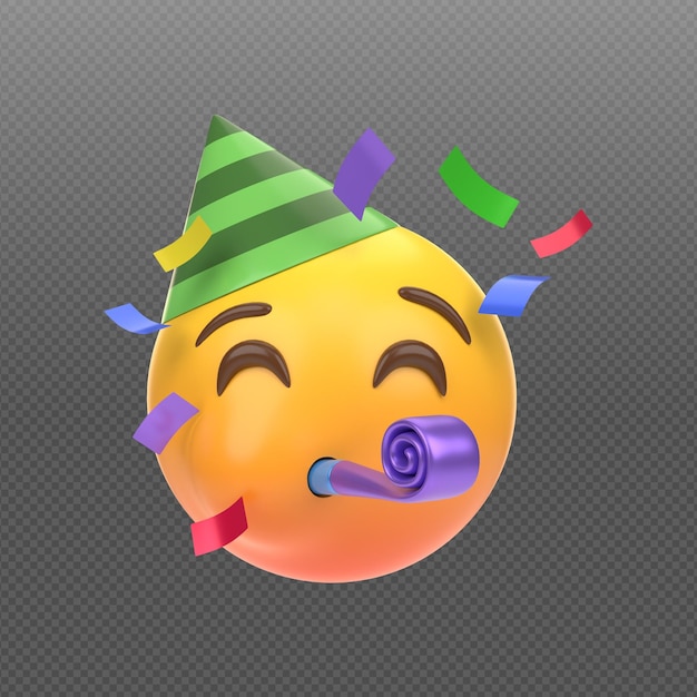 PSD ilustração do conceito 3d de emoji