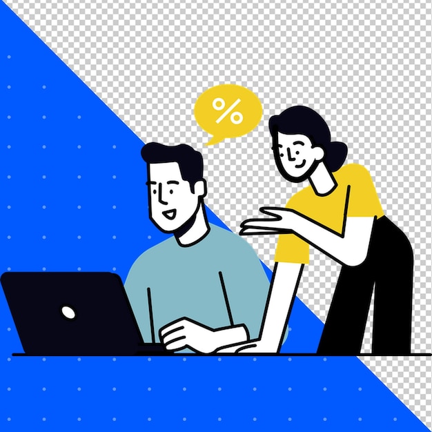 Ilustração do conceito de comunicação empresarial desenhada à mão PNG Fundo transparente