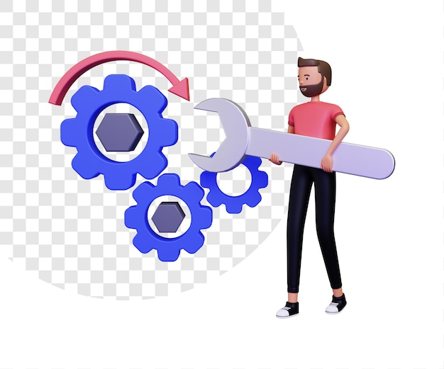 Ilustração do conceito de processamento 3D