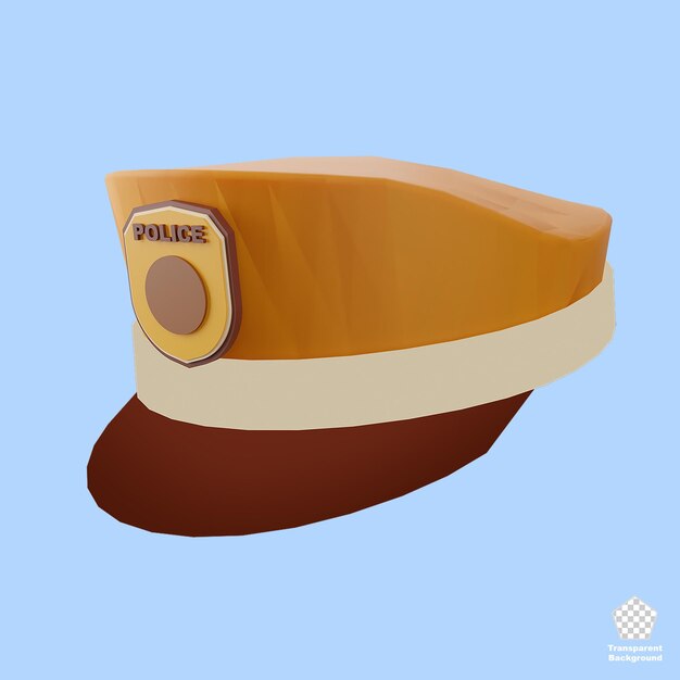 PSD ilustração do ícone 3d da lei do chapéu
